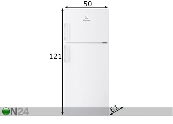 Külmkapp Electrolux mõõdud