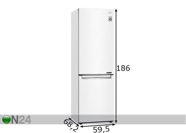 Külmkapp LG mõõdud
