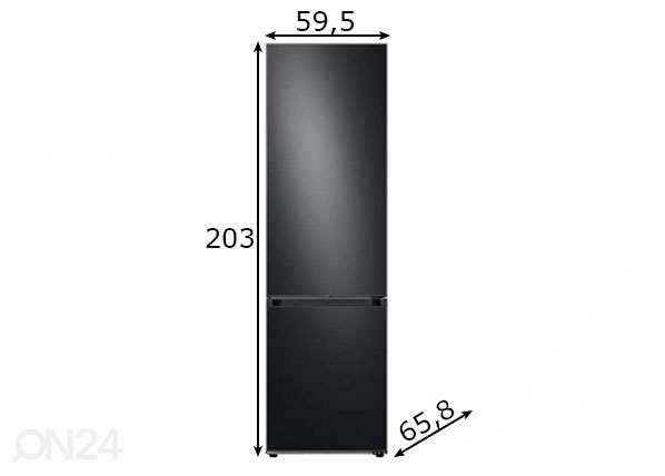 Külmkapp Samsung Bespoke RB38C7B6AB1/EF mõõdud