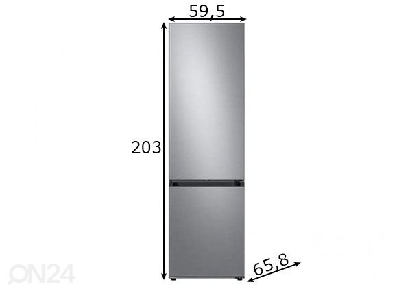 Külmkapp Samsung Bespoke RB38C7B6BS9/EF mõõdud