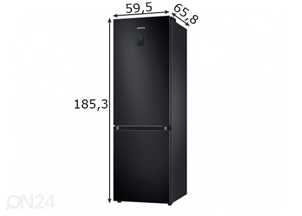 Külmkapp Samsung RB34T675EBN/EF mõõdud