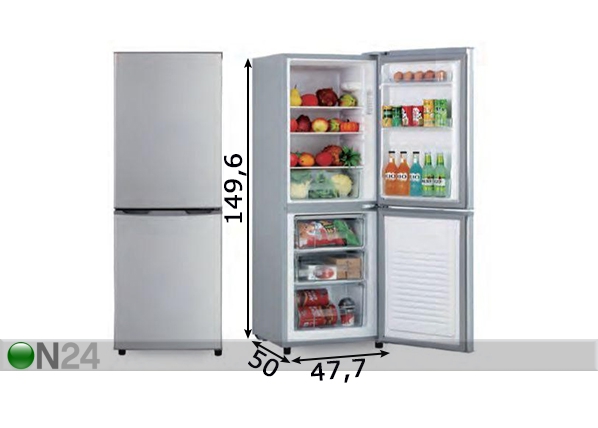 Külmkapp Schlosser RFD162BS mõõdud