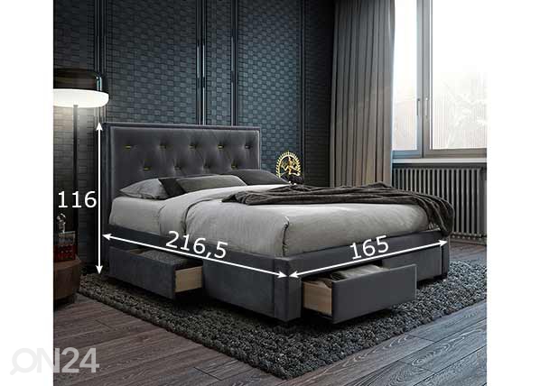 Kровать Glossy 160x200 см размеры