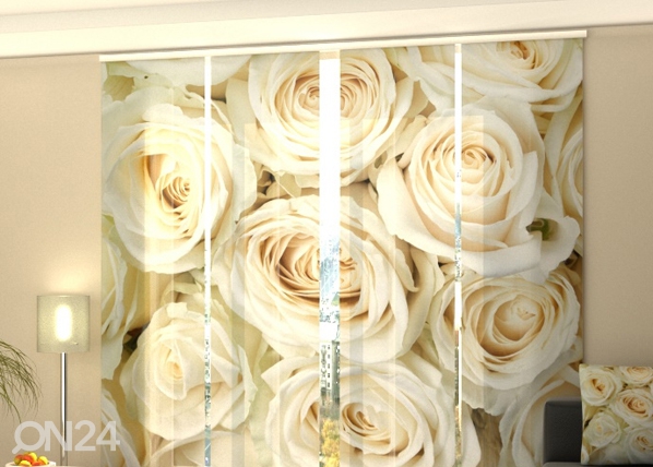 Läbipaistev paneelkardin Champagne Roses 240x240 cm
