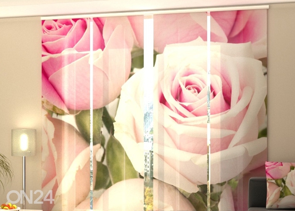 Läbipaistev paneelkardin Royal Roses 240x240 cm