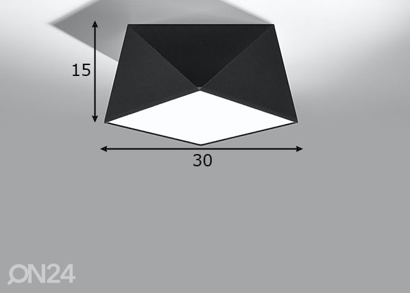 Laelamp Hexa 25, must mõõdud