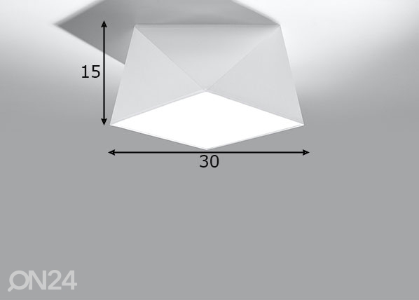 Laelamp Hexa 25, valge mõõdud