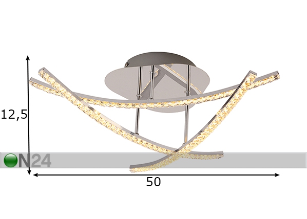 Laevalgusti Lumino-3 LED mõõdud