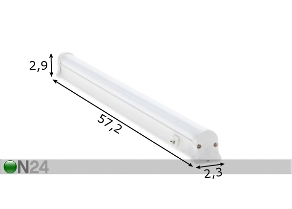 LED 8 W jätkatav liistvalgusti mõõdud