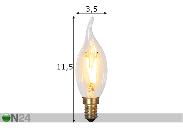 LED elektripirn E14 0,5 W mõõdud