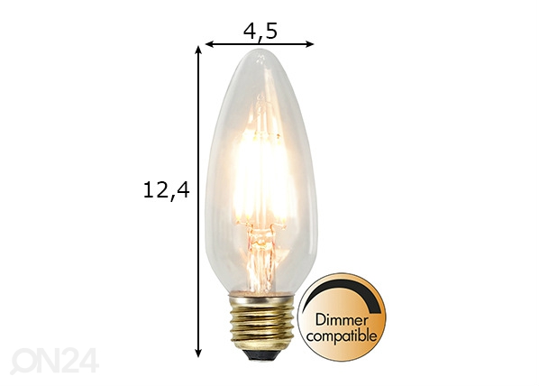 LED elektripirn E27 3,5 W mõõdud