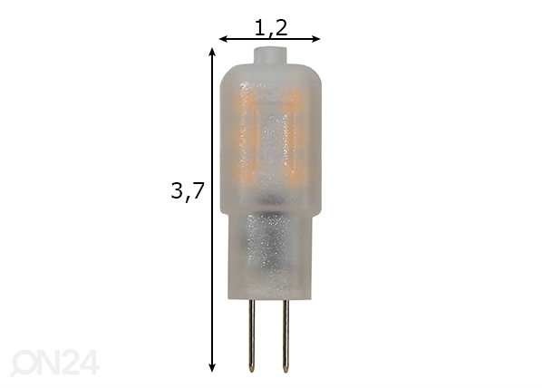 LED elektripirn G4 0,8 W mõõdud