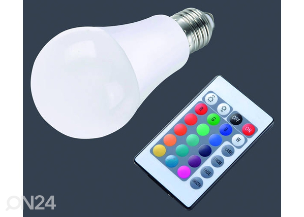 LED elektripirn „valge+värviline“ + pult, 3tk komplektis