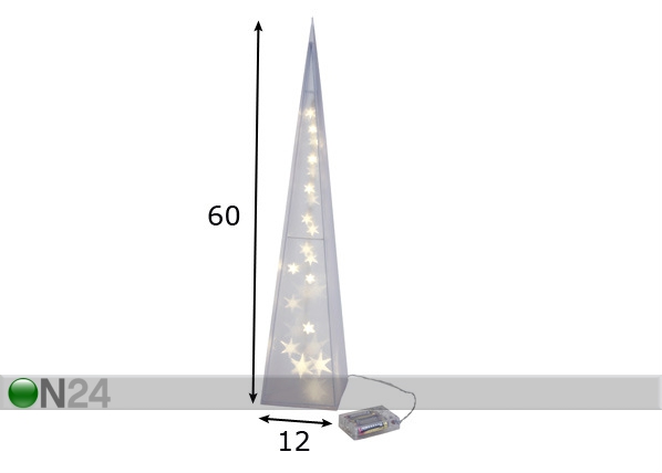LED Jõulukaunistus Cone 3D mõõdud