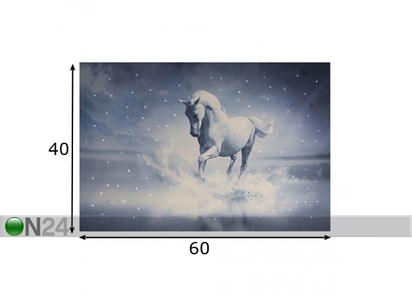 LED pilt Canvas Horse 60x40 cm mõõdud
