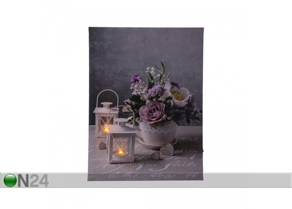 LED pilt Flower Bouquet 50x70 cm