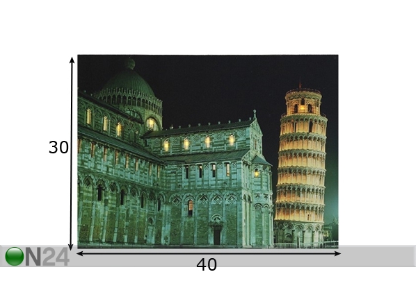 LED pilt Pisa 40x30 cm mõõdud