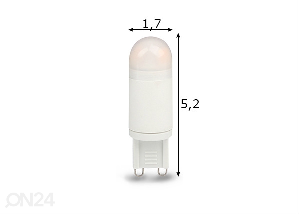 LED-pirn Cylinder, G9, 3,2W mõõdud