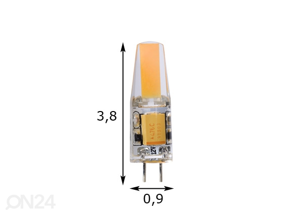 LED pirn G4 1,5 W mõõdud