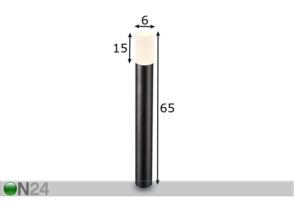 LED pollarvalgusti maapinnale IP65 mõõdud