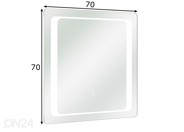LED-valgusega peegel 21 mõõdud