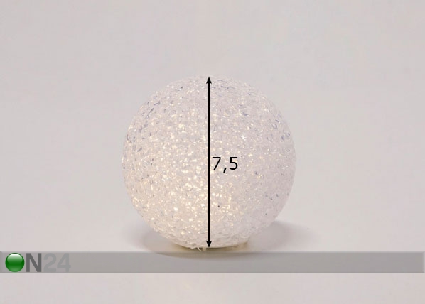 LED valguskera Ball Ø 7,5 cm mõõdud