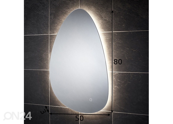 LED valgustusega peegel Mistral mõõdud