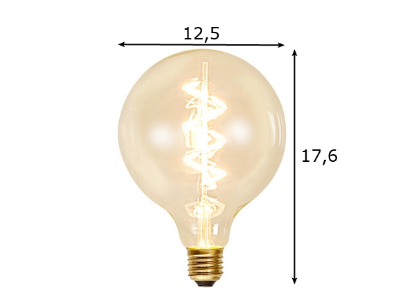 LED лампа с регулируемой яркостью E27 3,6 W размеры