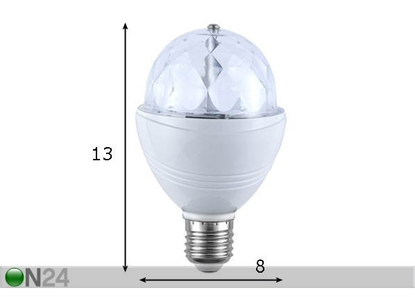 LED лампоска Disko 3 Вт размеры