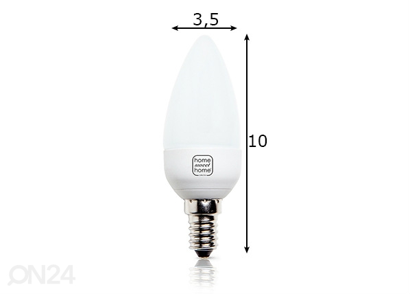 LED лампочка Candle, E14, 3,2W размеры