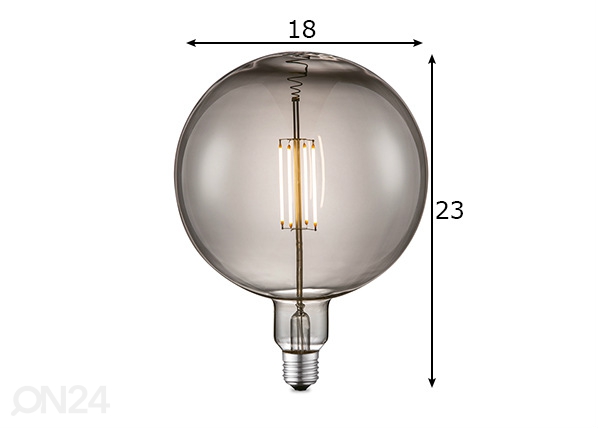 LED лампочка Carbon, E27, 4W размеры