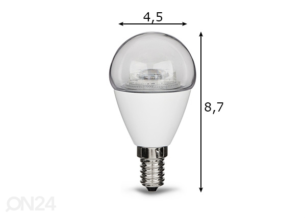LED лампочка Cone, E14, 5,7W размеры