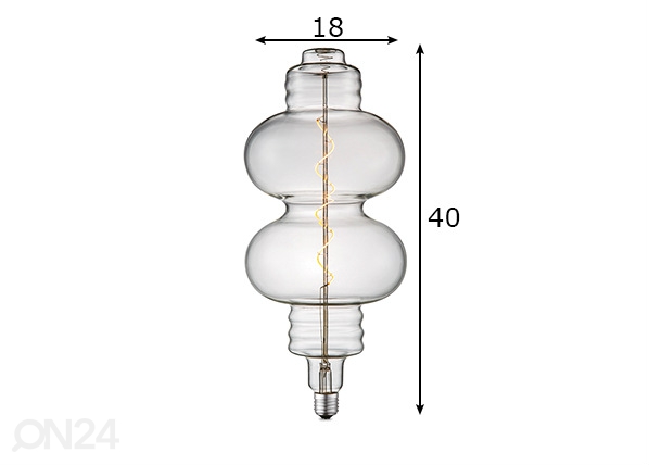 LED лампочка Diabolo, E27, 4W размеры