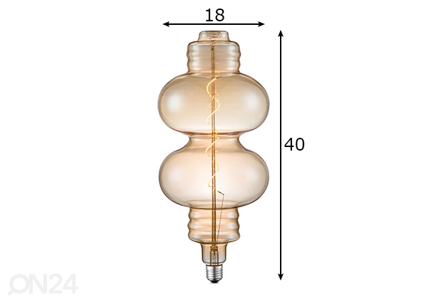 LED лампочка Diabolo, E27, 4W размеры