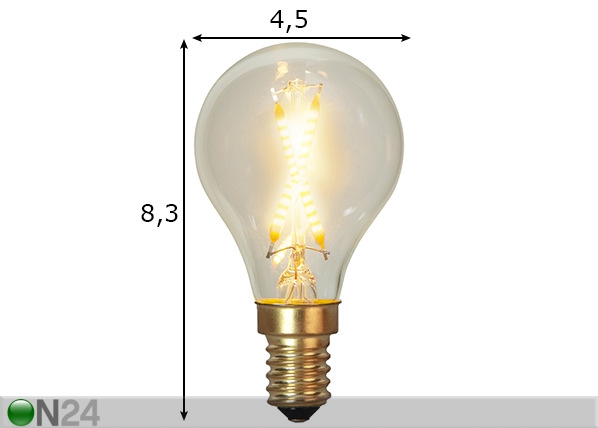 LED лампочка E14 0,5 Вт размеры