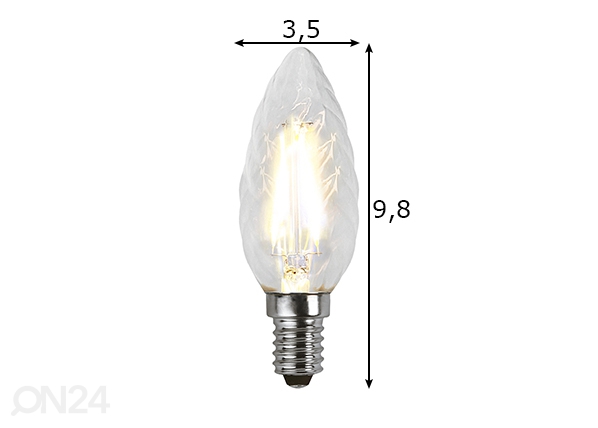 LED лампочка E14 2 Вт размеры