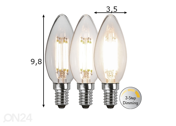 LED лампочка E14 4,2 Вт размеры