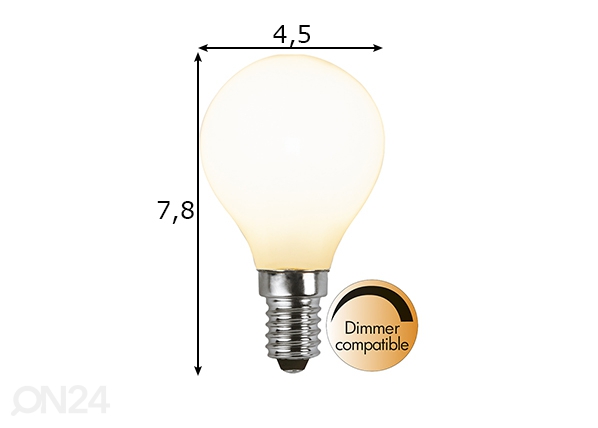 LED лампочка E14 5 Вт размеры