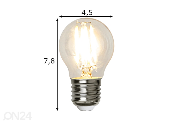 LED лампочка E27 2 Вт размеры