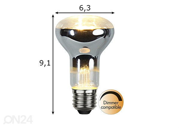 LED лампочка E27 4 Вт размеры