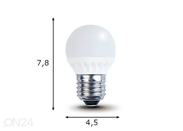 LED лампочка E27 5 Вт размеры