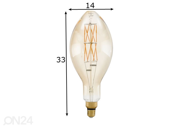 LED лампочка E27 8 Вт размеры