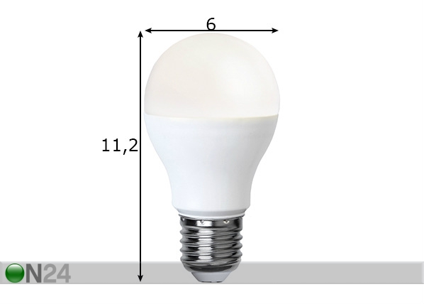 LED лампочка E27 9 Вт размеры