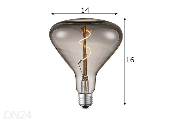 LED лампочка FLEX, E27, 3W размеры