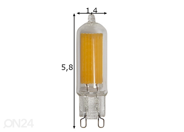 LED лампочка G9 3 Вт размеры