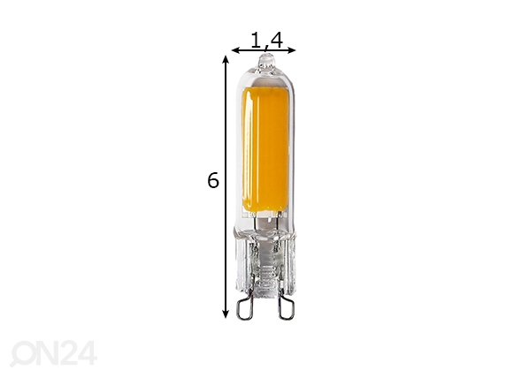 LED лампочка G9 3 Вт размеры