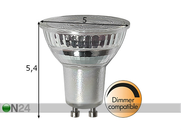 LED лампочка GU10 3,3 Вт размеры