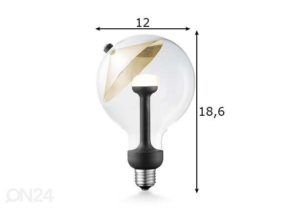 LED лампочка Move Me cone, E27, 5,5W размеры