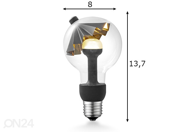 LED лампочка Move Me umbrella, E27, 3W размеры
