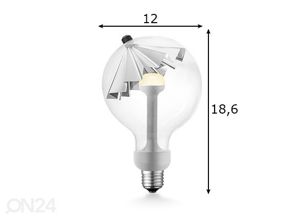 LED лампочка Move Me umbrella, E27, 5,5W размеры